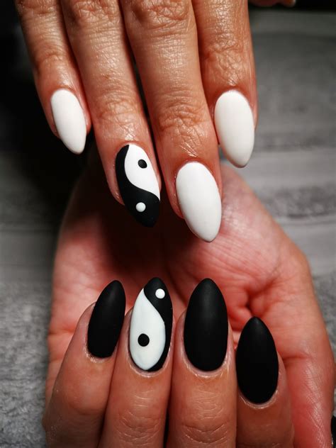 nail designs yin yang|dripping yin yang.